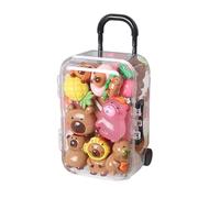 Mini Animals Figures | 20 Pieces With Suitcase Resin Glowing Kids Toys