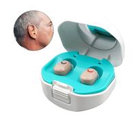 Mini apparecchio acustico invisibile con amplificatore di suono e volume regolabile, assistente auricolare per anziani con problemi di udito