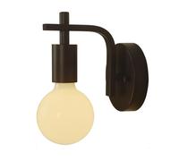 Mini applique da comodino, applique in metallo nero con attacco E27, lampada da parete per illuminazione decorativa per soggiorno, lampade da parete design a candelabro, applique moderne e minimaliste