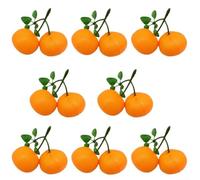 Mini arance artificiali 8 pezzi decorativi in plastica mandarini frutta frutta per decorazione tavolo fotografia oggetti di scena