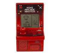 Mini Arcade Master Console Portatile con 26 Giochi, 99 Livelli, 9 x 15 cm, Alimentazione 2 Batterie AA, Colori Assortiti, Confezione Regalo (rosso)