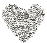 Mini Argento Placcato Anello Vite Cerchio Vite Pin Occhio per progetti di Artigianato Artistico Bottiglie con Tappo in Sughero Gioielli Fai da Te Fascino Tallone 100 Pezzi Argento Convenient Design