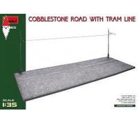 Cobblestone Road With Tram Line (injection Mold) 1:35 Plastic Model Kit MINIART