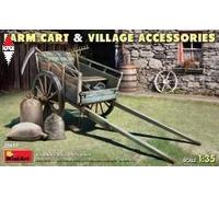 MINI ART 1/35 FARM CART AND VILLAGE ACCESSORIES
