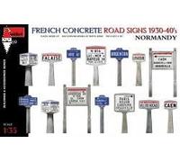 MINI ART 1/35 FRENCH CONCRETE ROAD SIGNS 1930-40 S. NORMANDY