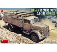 Miniart 35449 - 1:3 5 German 3t Cargo Camion 3,6 -36S Mid Prod. PMQ600-Type -