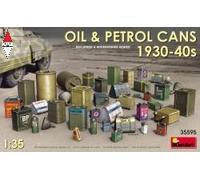 Oil & Petrol Cans 1930-40s (Diorama Accessories) 1:35 Plastic Model Kit 35595