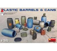 1:35 Miniart Plastic Barrels & Cans Kit MA35590 Modellino