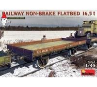 1:35 Miniart Railway Non-Brake Flatbed 16,5 T Kit MA39004 Modellino