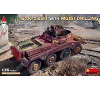 MiniArt 40014 1:35 Dt. Sd.Kfz.234 m. MG151 Drilling - riproduzione fedele del modellismo, kit di costruzione in plastica, artigianato, hobby, incollaggio, modellismo, assemblaggio