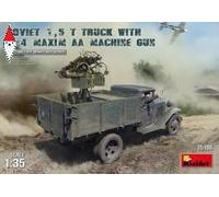 MINI ART 1/35 SOVIET 1,5 T TRUCK W/ M-4 MAXIM AA MACHINE GUN