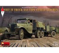 Soviet 2t Truck AAA Type W/ Field Kitchen Plastic Kit 1:35 Model MINIART