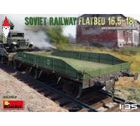 1:35 Miniart Soviet Railway Flatbed 16,5-18 T Kit MA35303 Modellino
