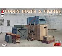 Wooden Boxes & Crates Diorama Accessories 1:35 Plastic Model Kit MA35581 MINIART
