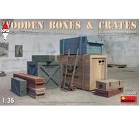 Wooden Boxes & Crates Diorama Accessories 1:35 Plastic Model Kit MA35581 MINIART