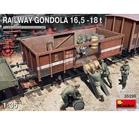 1:35 Miniart Trailer Carrozza Ferroviaria Railway Military Gondola kit MA35296 M