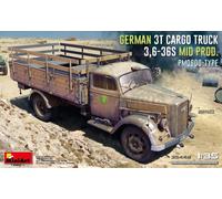 Miniart 35449 - 1:3 5 German 3t Cargo Camion 3,6 -36S Mid Prod. PMQ600-Type -