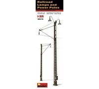 Railroad Power Poles & Lamps Diorama Accessories 1:35 Plastic Model Kit MA35570