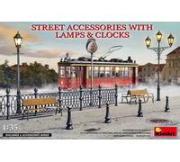 MINI ART 35639 1/35 Street Accessories with Lamps & Clocks