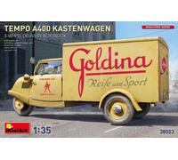 (M) Miniart MT38053 - 1:3 5 Tempo A400 Furgone 3-Wheel Delivery Box Camion Nuovo