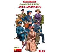 MINI ART 38092 1/35 Omnibus Crew and Passengers include 6 figure e accessori
