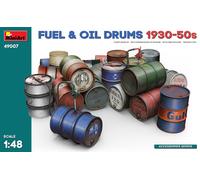 1:48 MINIART Accessories Fuel And Oil Drums 1930-50S Kit MA49007