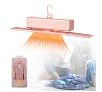 Mini Asciugatrice, 400 W, 7 Impostazioni Di Calore Temporizzate,Contenere Fino a 5 Kg Copri Stendibiancheria Riscaldato, Per Appartamenti, Dormitori, Viaggi,Pink