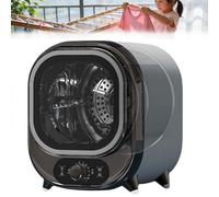 Mini Asciugatrice, Centrifuga Portatile Ventilata, Asciugatrice a Condensatore con 7 Modalità di Asciugatura, Capacità di Carico di 0,8 kg, per Casa, Appartamenti e Camper, da Appoggio/Montaggi black