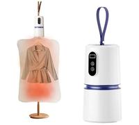 Mini asciugatrice da viaggio pieghevole, asciugatrice elettrica ultraportatile con borsa portaoggetti, funzionamento One-Touch for camper, appartamenti, dormitori e piccoli spazi