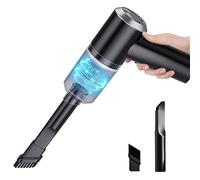 Mini Aspirapolvere per Auto Senza Filo Ricaricabile con USB, Aspirabriciole Portatile, (Potente 120W, 6000Pa, 7.4V), Nero