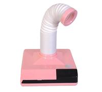 Mini aspiratore di fumi portatile e raccoglitore di polvere con luce LED, per saldatura, polvere di unghie, molatura, lucidatura (nero/bianco/rosa)(White)
