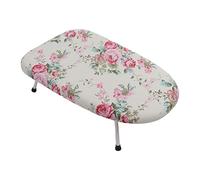 Mini asse da stiro da tavolo, asse da stiro da tavolo compatto Basics con gambe pieghevoli, piccolo asse da stiro portatile con rivestimento in cotone, per cucito, stanza dei (Flower Pattern 1)