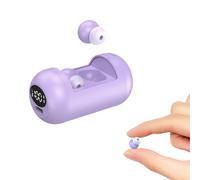 Mini auricolari invisibili senza fili Bluetooth ENC con cancellazione del rumore, cuffie discrete nascoste piccole cuffie a basso profilo per orecchie piccole uomini donne audiolibri sonno lavoro