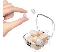 Mini auricolari wireless, Bluetooth con cancellazione del rumore per orecchie piccole, a basso profilo, piccoli e piccoli auricolari per lavoro, cuffie ultra leggere (color carne)