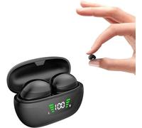 Mini Auricolari Wireless Invisibili Bluetooth Nascosto IPX5, Stereo con Cancellazione del Rumore Discreto Piccolo Bluetooth, Auricolari Dormienti Impermeabili per chi dorme sul fianco (Black)