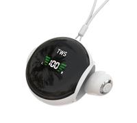 Mini auricolari wireless invisibili, piccoli, per orecchie piccole, Bluetooth 5.4, auricolari nascosti con cordino staccabile, cuffie semi-in-ear bianche TWS per iPhone, Android, ufficio, lavoro