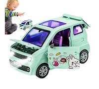 Mini auto per bambini - Piccola auto giocattolo con funzione porta, effetto luminoso e rumore, età.È possibile giocare dentro o fuori e vivere le proprie avventure di corsa. I giocattoli sono