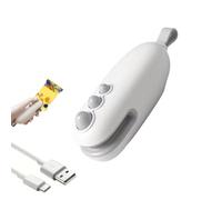 Mini Bag Sealer,2 in 1 Chip Bag Sealer and Cutter,USB-C Rechargeable Portable Handheld Resealer Machine for Plastic Bags Snack Bags Food Storage (1Pcs-W)