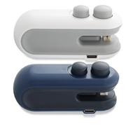 Mini Bag Sealer, Bag Sealer Mini, 2 In 1 Heat Sealer&Cutter, USB-C Rechargeable, Portable Resealer Machine for Plastic Storage Snacks Freshness (2pcs)