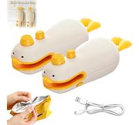 Mini Bag Sealer, Cute duck shape mini heat sealer, 3-in-1 Portable Handheld Vacuum Sealing Machine, Magnetic and Hanging Food Bag Sealers, rechargeable kitchen gadget (2PCS)
