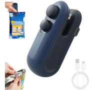 Mini Bag Sealer with Cutter and Magnet, 2026 New Upgrade Rechargeable Mini Bag Heat Sealer Machine, Handheld, for Snacks Vegetable Fresh Storage (B)
