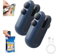 Mini Bag Sealer with Cutter and Magnet, 2026 New Upgrade Rechargeable Mini Bag Heat Sealer Machine, Handheld, for Snacks Vegetable Fresh Storage (BB)