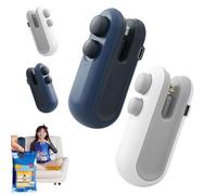 Mini Bag Sealer with Cutter and Magnet, 2026 New Upgrade Rechargeable Mini Bag Sealer, Small Household Hand Pressure Portable Snack Plastic Heat Sealing Machine (MIx*2)