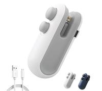 Mini Bag Sealer with Cutter and Magnet, Portable Handheld Heat Sealing Machine, Rechargeable Mini Heat Sealer, Chips - Keep Your Food Fresh and Tasty (1 Pcs White)
