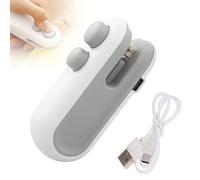 Mini Bag Sealer with Cutter and Magnet, Rechargeable Bags Sealing Machine, Mini Bag Sealer Heat Seal Tool for Snacks Vegetable Fresh Storage (White1)