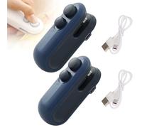 Mini Bag Sealer with Cutter and Magnet, Rechargeable Bags Sealing Machine, Mini Bag Sealer Heat Seal Tool for Snacks Vegetable Fresh Storage (Blue2)