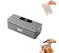 Mini Bag Sealer with Cutter and Magnet,Rechargeable Sealer Machine with LED Power Display,8-Speed Adjustable Handheld Levels Heat Sealer,Bag Resealer for Chips Snacks Mylar Plastic Bags (gray)