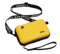 Mini bagaglio a tracolla, elegante e resistente, borsa da viaggio rigida con cinturino regolabile Forever Young, da donna, giallo, Giallo, Small