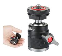 Mini Ball Head with1/4" Hotshoe Mount Adapter360Degree Rotatable Aluminum Tripod Head for DSLR Cameras HTC Vive