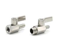 Mini Ball Valve 304 Stainless Steel Sanitary 8/10/12mm Hose Barb 1/8 1/4 1/2 3/8" BSP Male Female Threaded 2 Way Ball Valve(1/8",12MM_FEMALE)